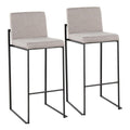 Modern Upholstered Bar Chairs with Padded Backrests
