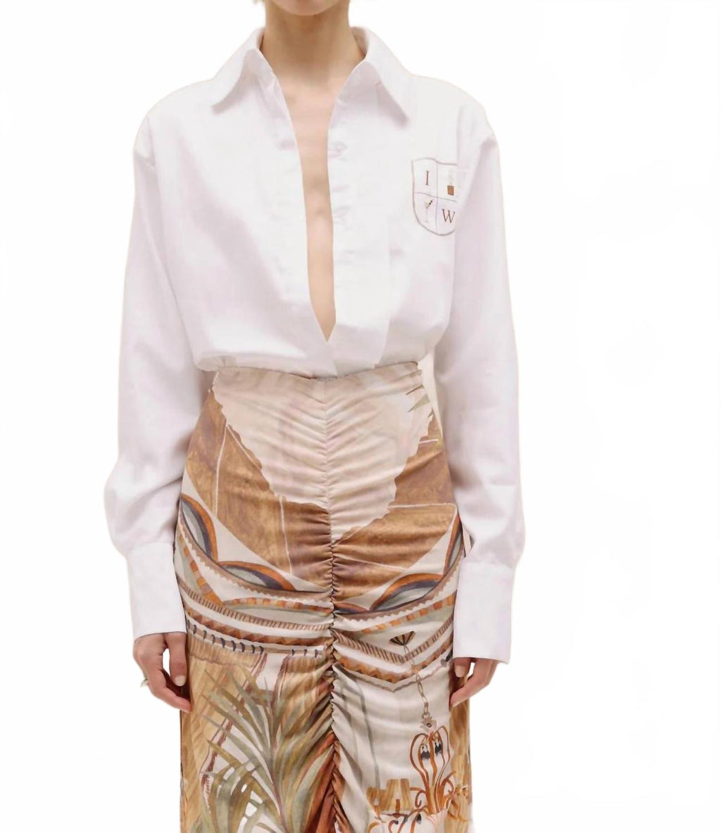 Club Button-Up Shirt In White