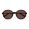 Round Sunglasses In Recycled Acetate With Havana Brown Frame