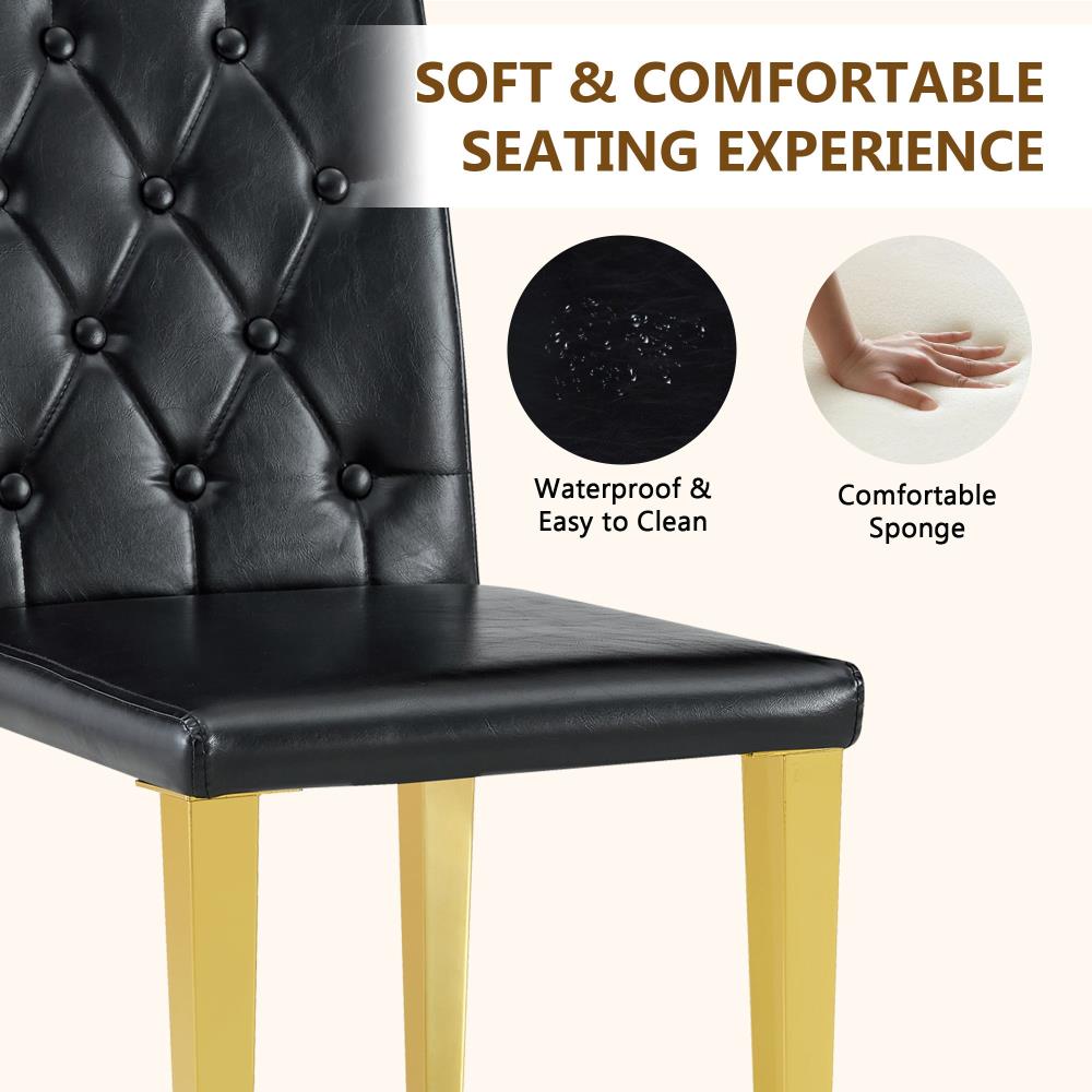 Elegant Dining Chairs with Buckle Backrest