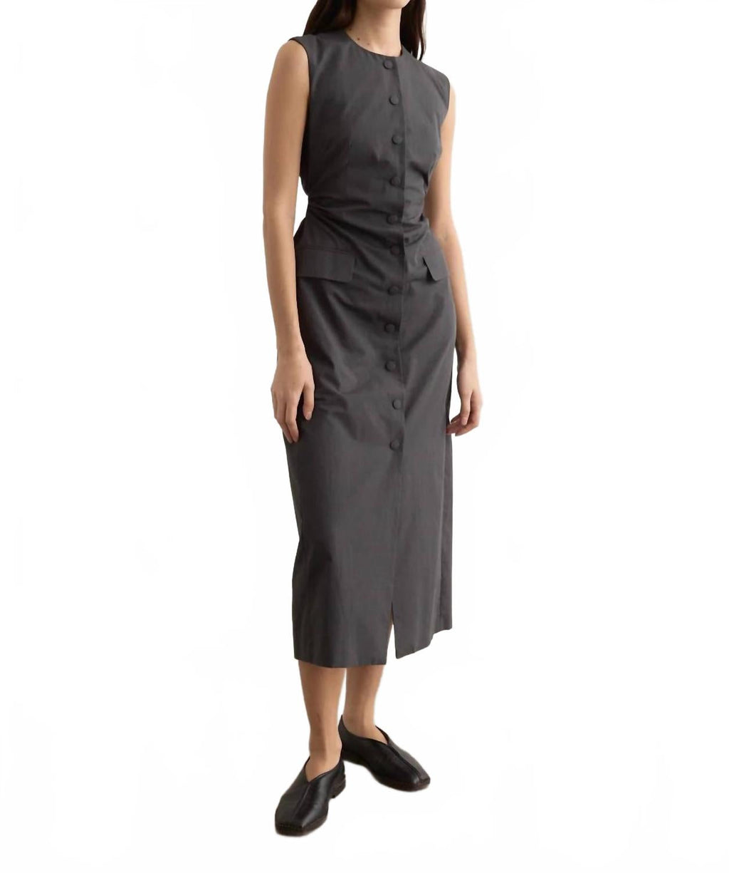 Dilby Midi Dress In Dark Grey