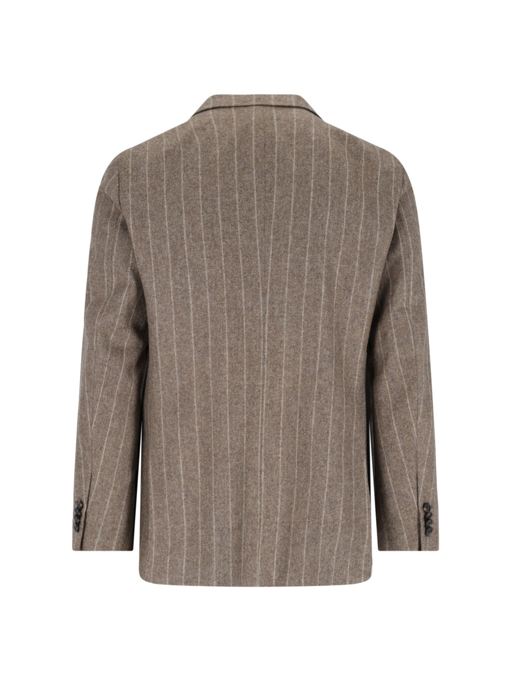 Brown Pinstripe Textured Fabric Suit