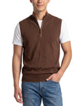 Raffi Merino Wool 1/4-Zip Mock Vest