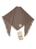 Brown Triangular Fringed Scarf