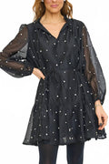 Sheer Party Dress In Black