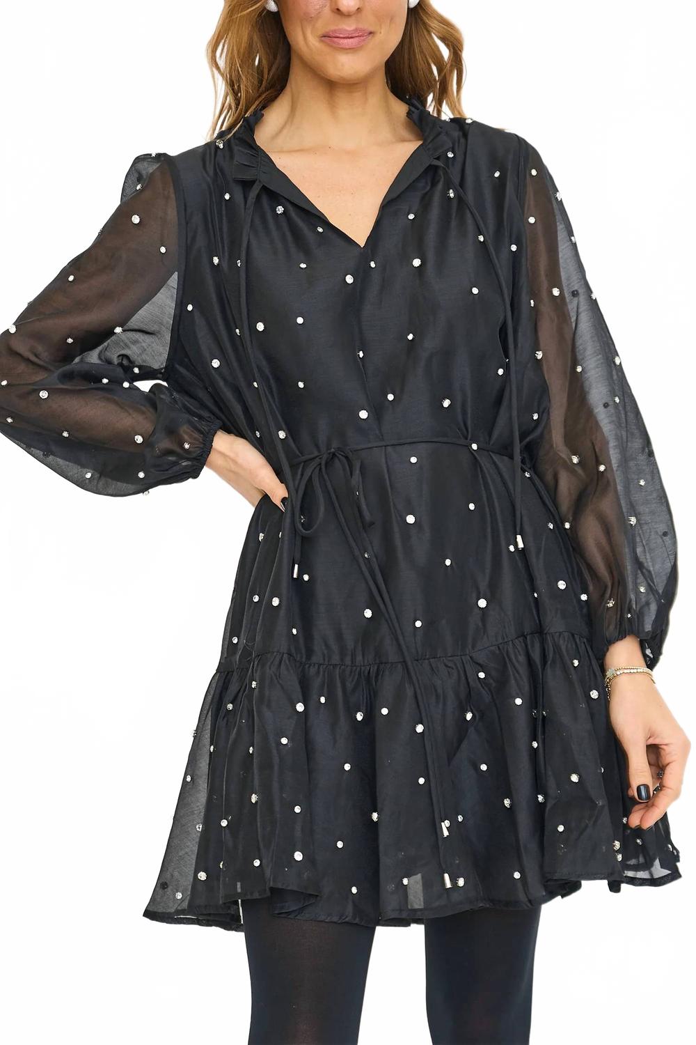 Sheer Party Dress In Black