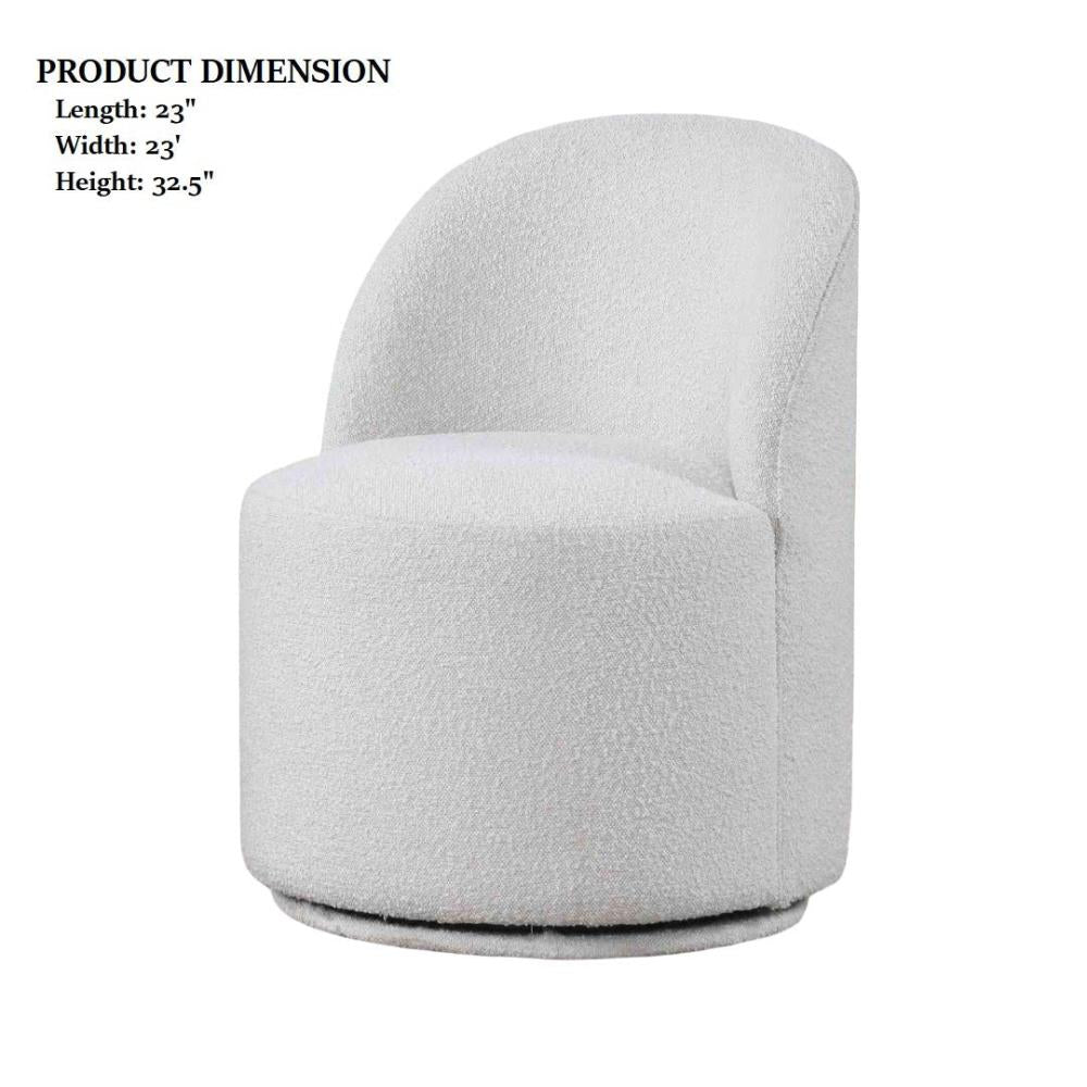 Contemporary Rotating Dining Chair with Upholstered Seating