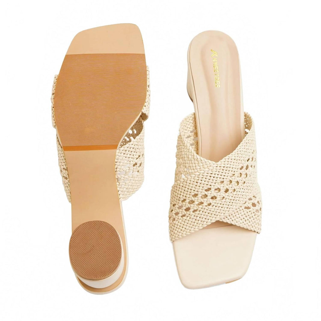 Women's Willow Block Heels In Beige