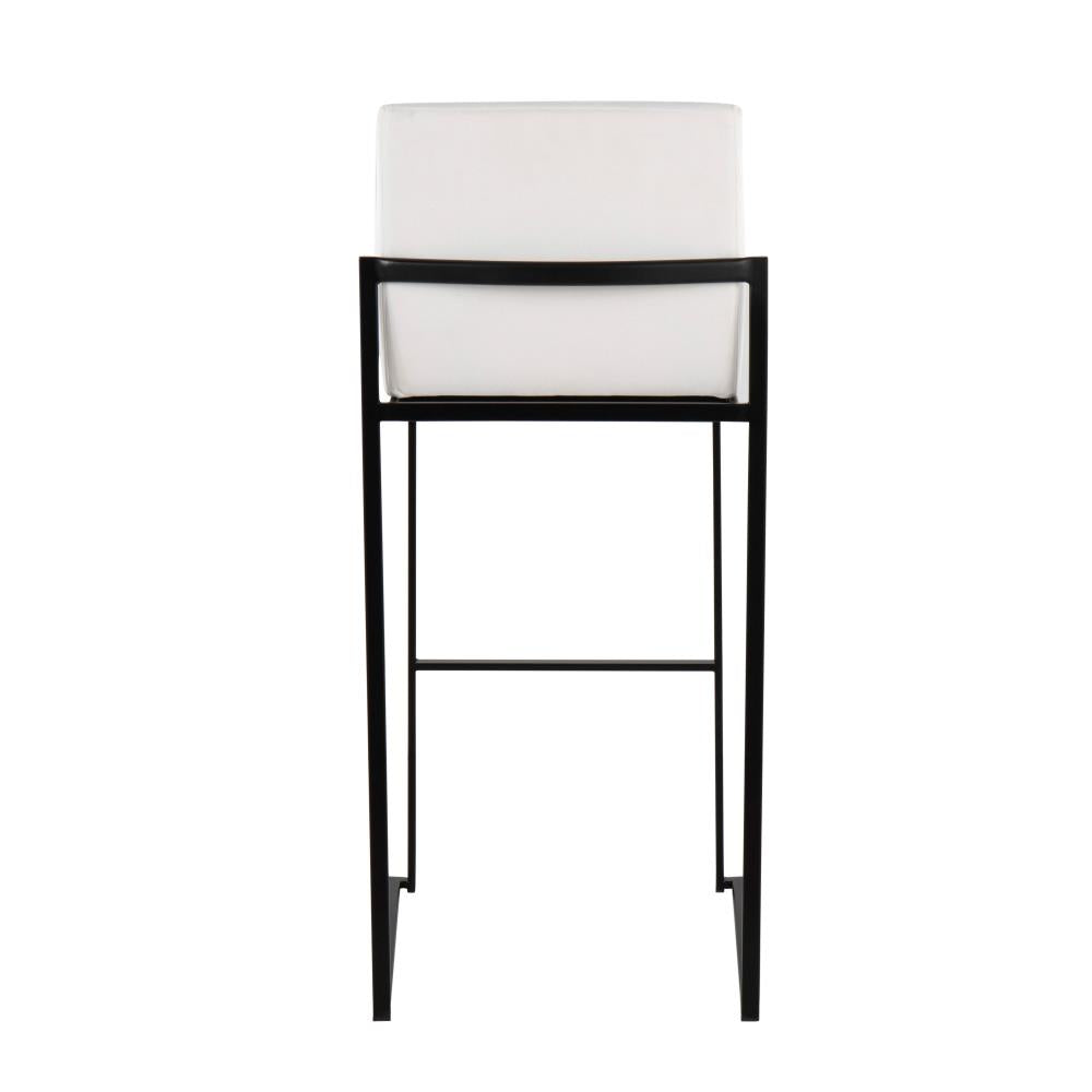 Contemporary Velvet Barstools with High Padded Backrests