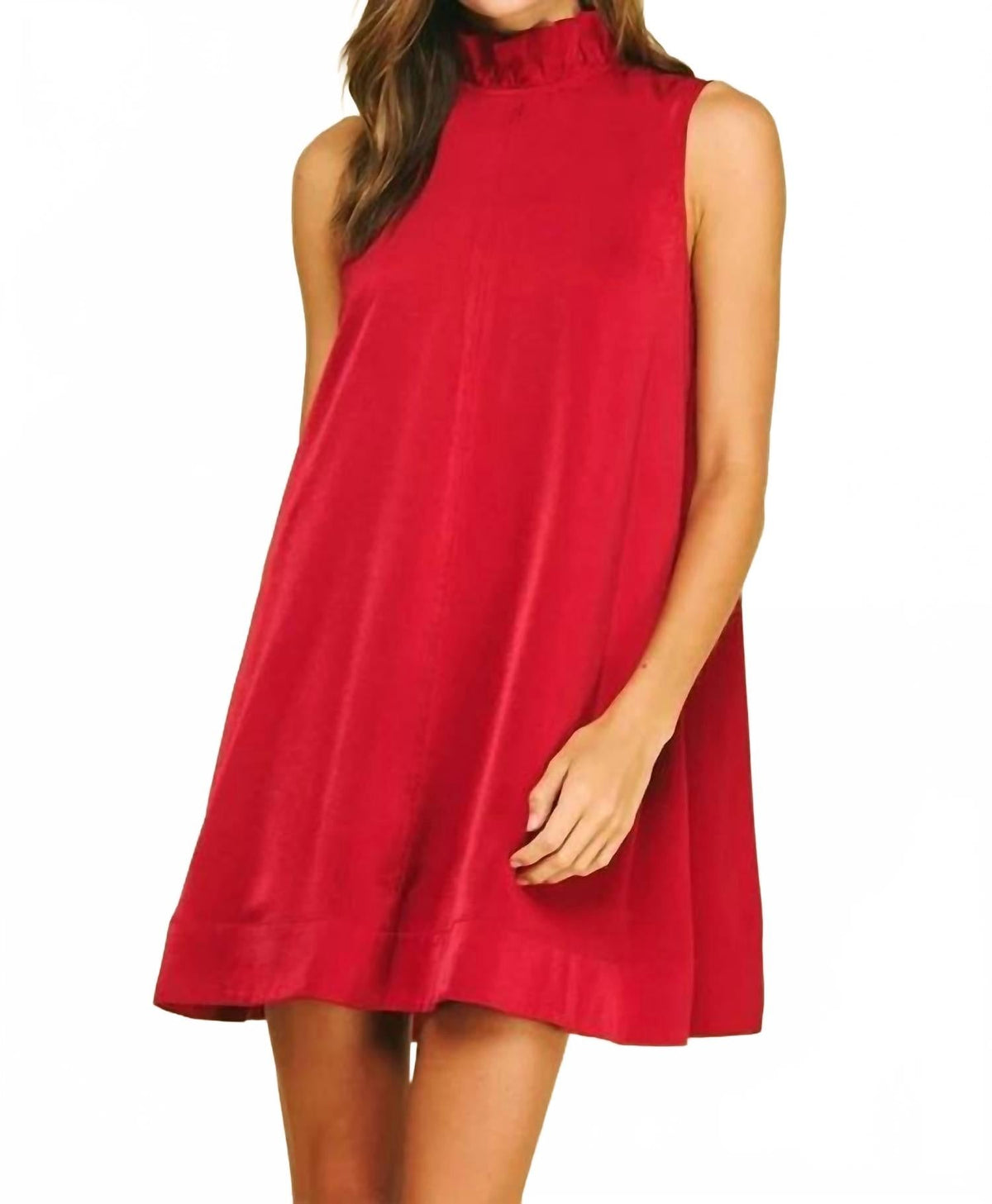 Lumen Tie-Back Dress In Red