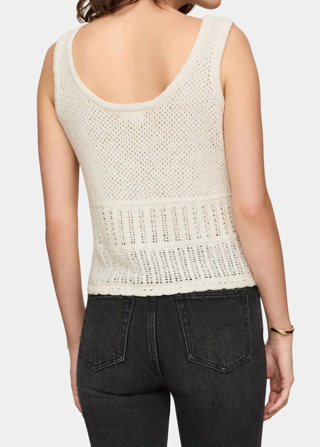 Solano Crochet Tank Top In Cloud
