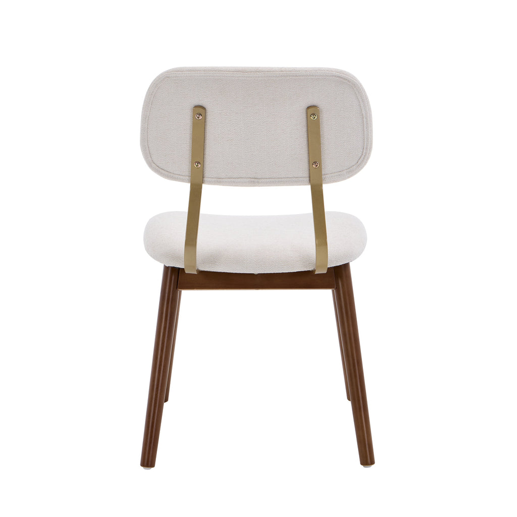 Set of 2 Wooden Upholstered Dining Chairs