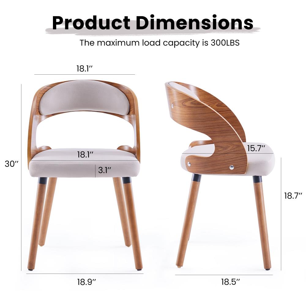 Upholstered Dining Chairs with Elegant Curved Back Designs