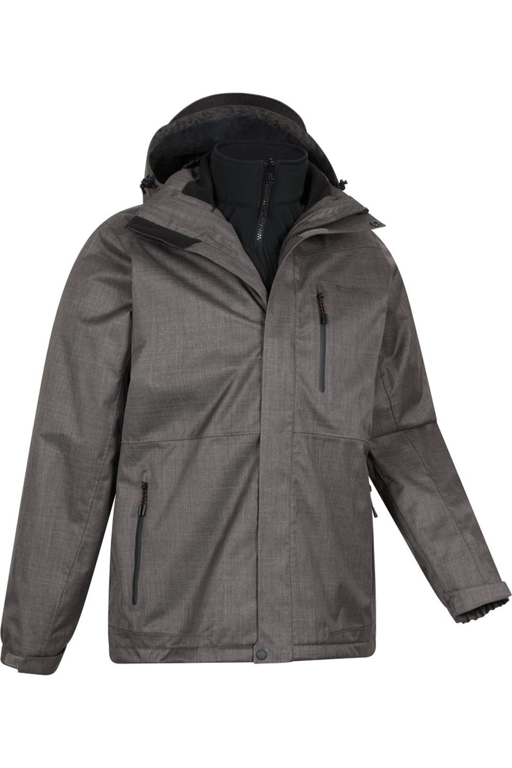 Mountain Warehouse Mens Bracken Extreme 3 in 1 Waterproof Jacket
