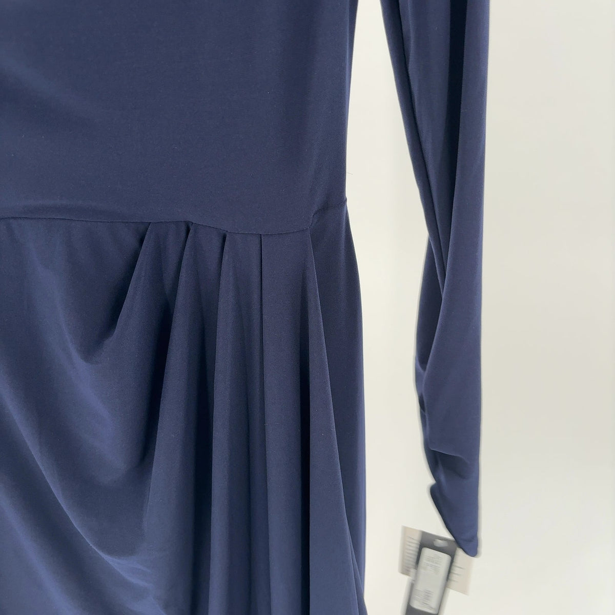 Women's Cowlneck Draped Long-Sleeve Gown