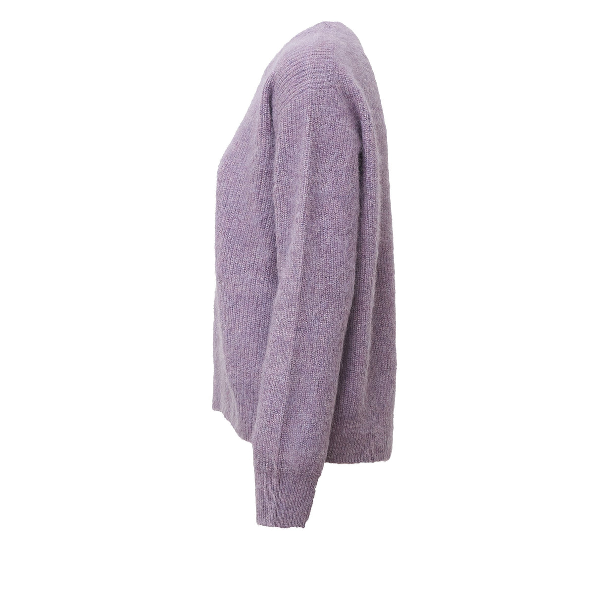 Ribbed Knit Boxy Rounded Hem Pullover