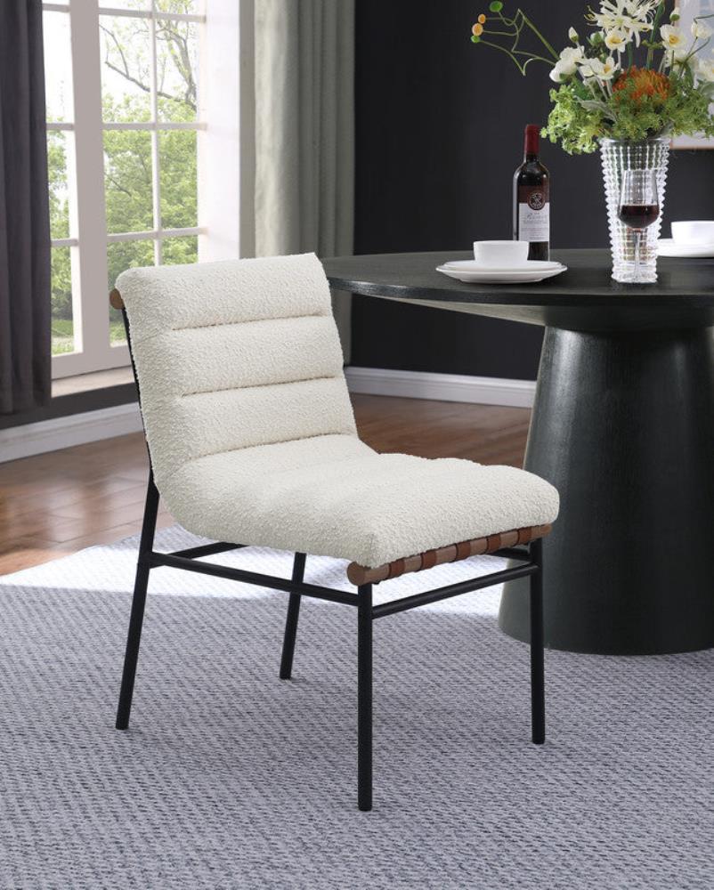 Upholstered Dining Chairs with Cushioned Seats and Sturdy Legs