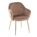 Set of 2 Upholstered Accent Chairs with Supportive Backrests and Durable Metal Legs