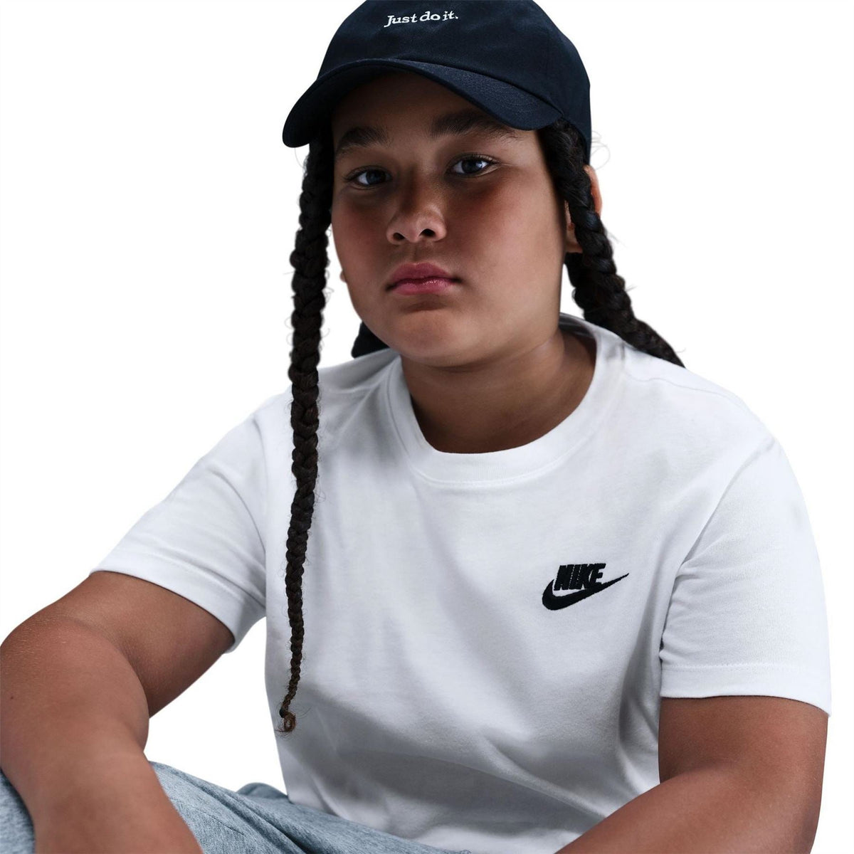 Nike Logo Print Crew Neck Short Sleeve Jersey T-Shirt