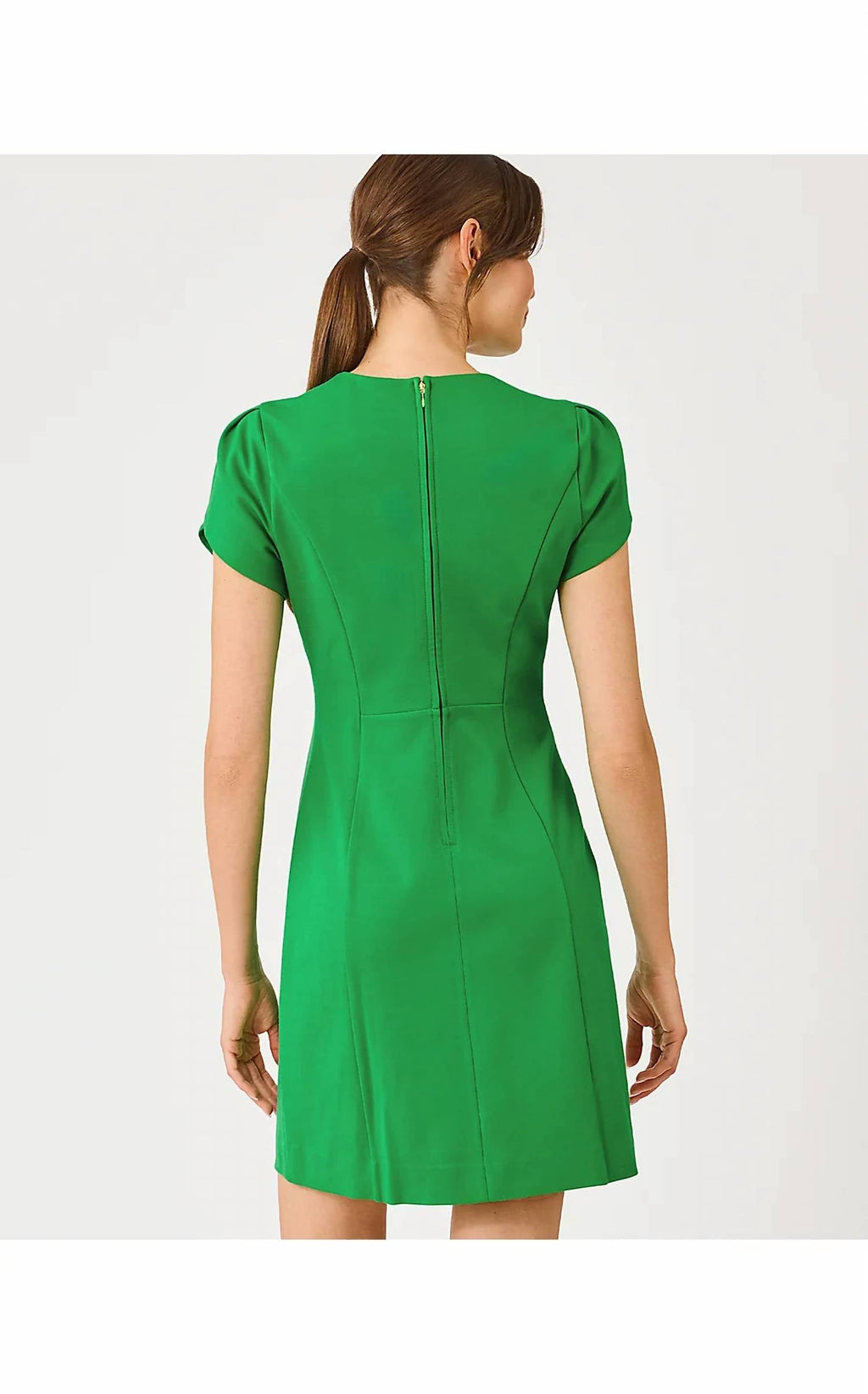 Adair Shift Mini Dress In Ivy Green
