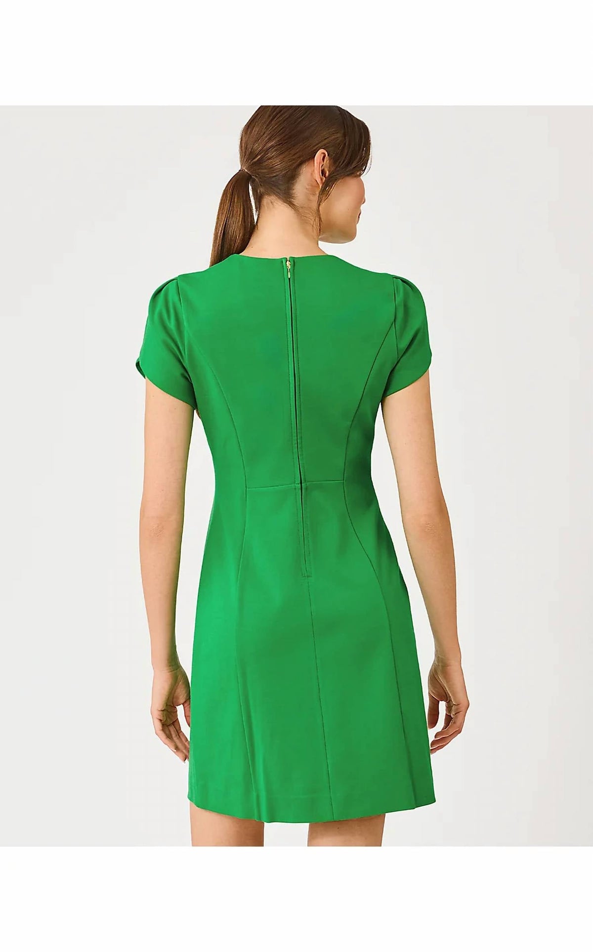 Adair Shift Mini Dress In Ivy Green