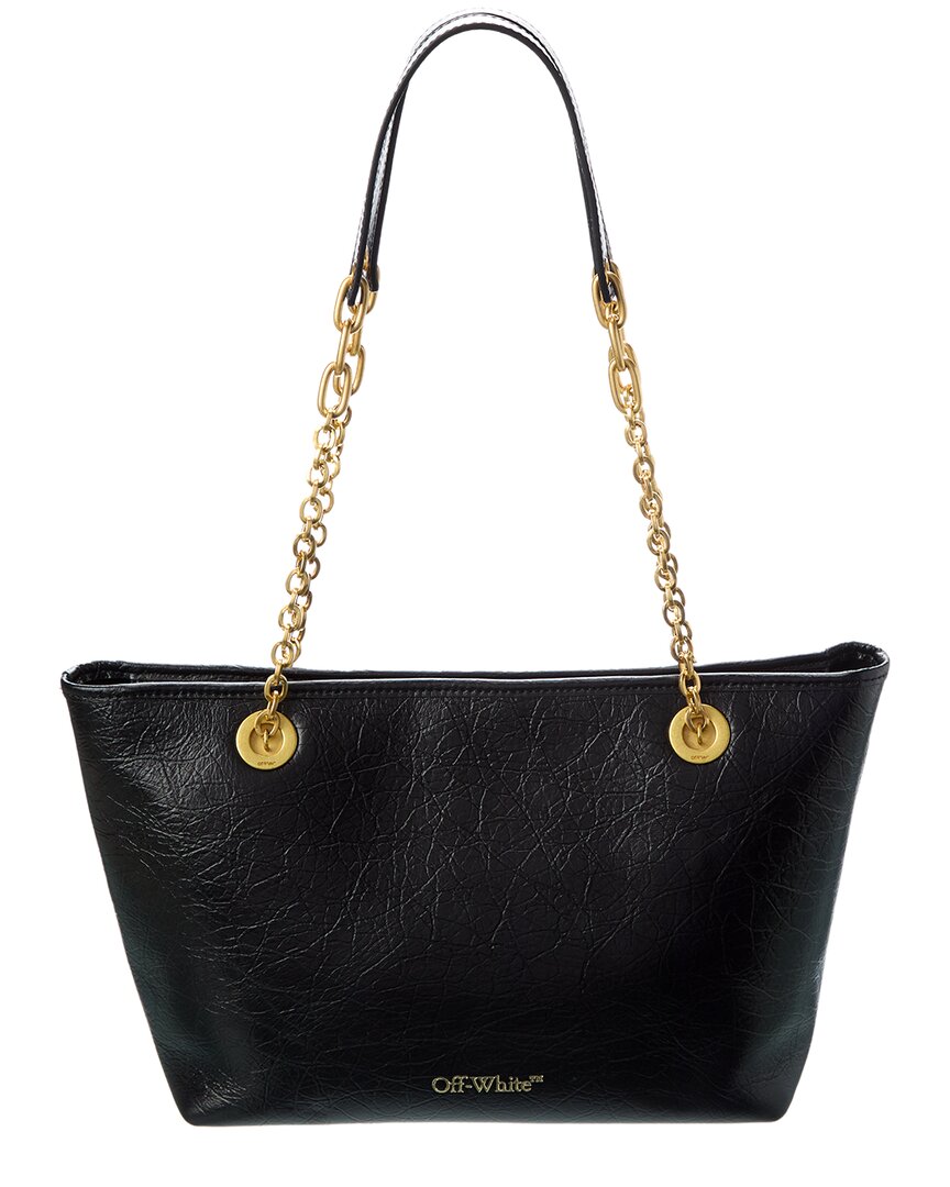 Off-White Jitney Small Chain Leather Tote