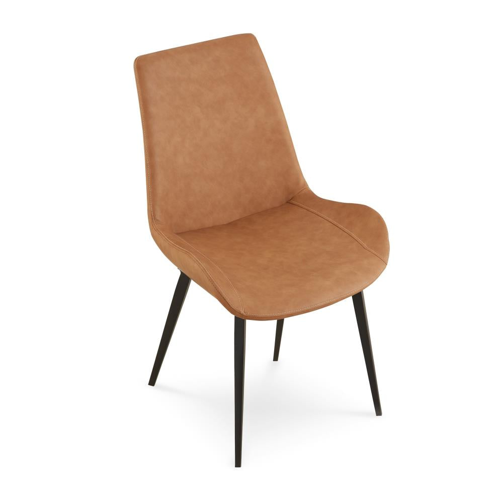 Set of 2 Upholstered Chairs with Supportive Backrests