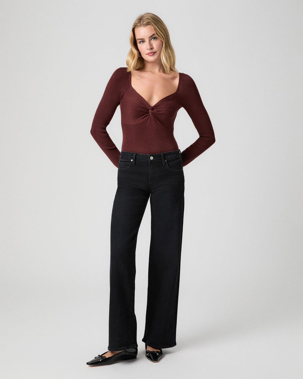 Low Rise Anessa 31 Inch Wide Leg Jean