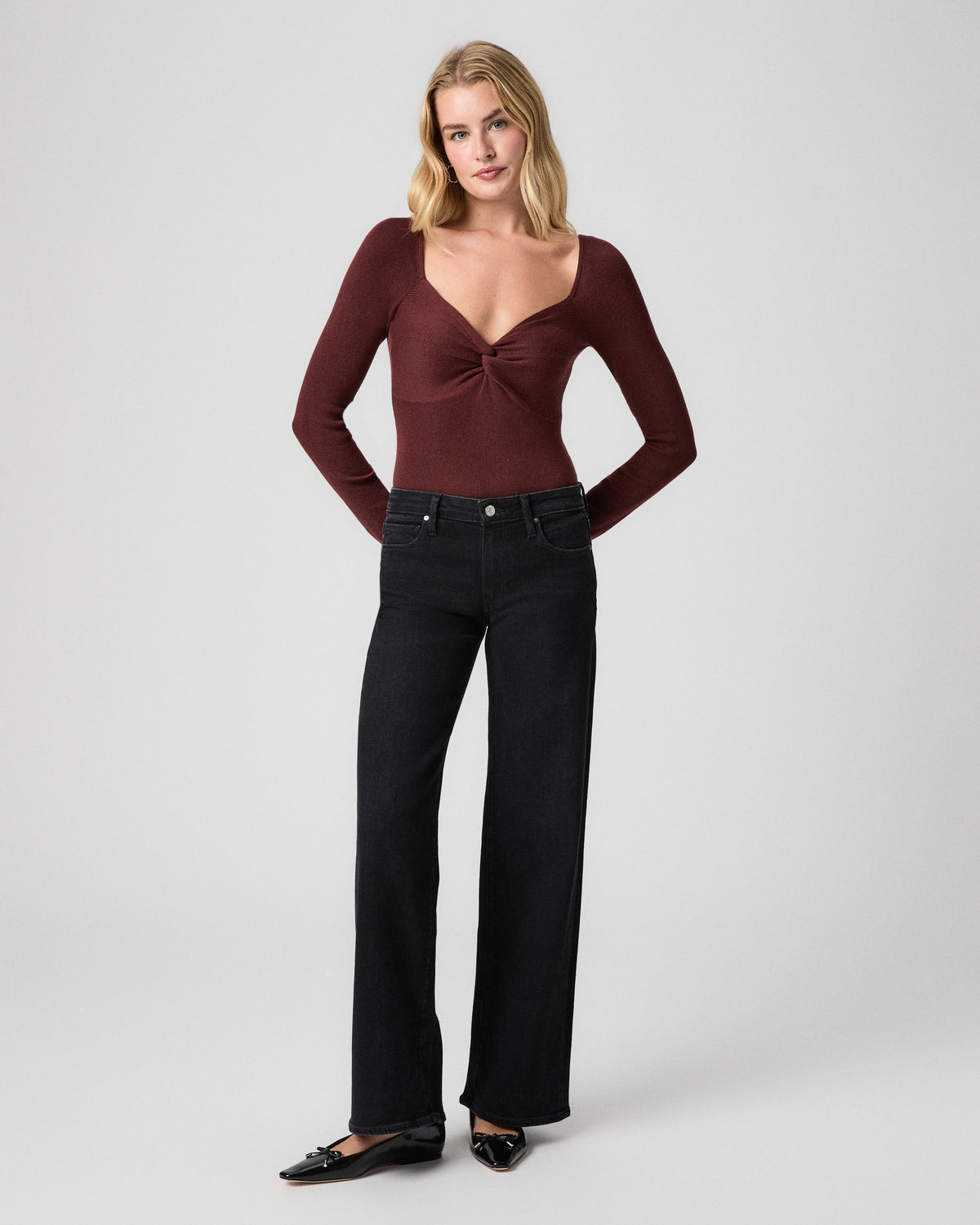Low Rise Anessa 31 Inch Wide Leg Jean