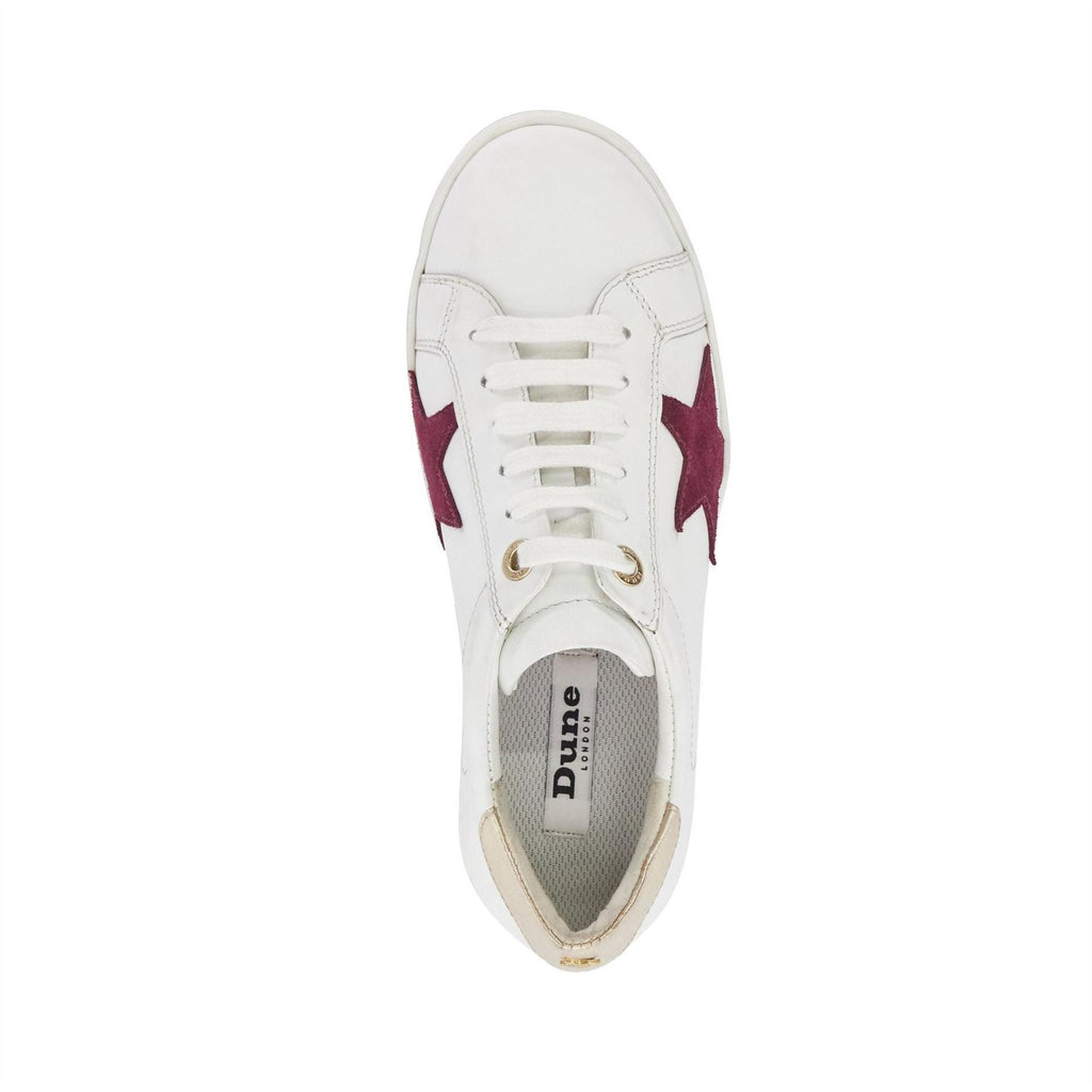 Dune Lo Edriss Star Lace Up Canvas Low Top Sneakers