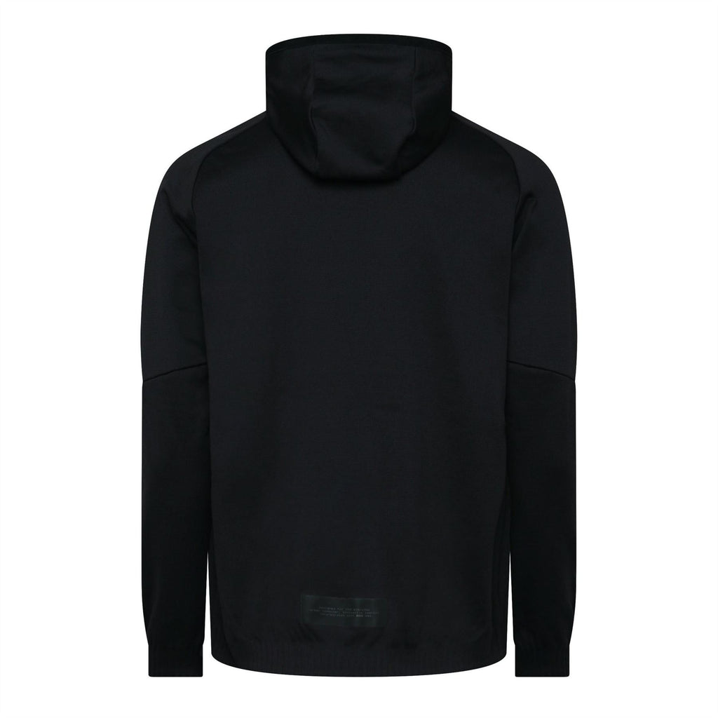Hugo Civic Solid Patterned Hooded Full Zipper Ribbed Cuff Jacket