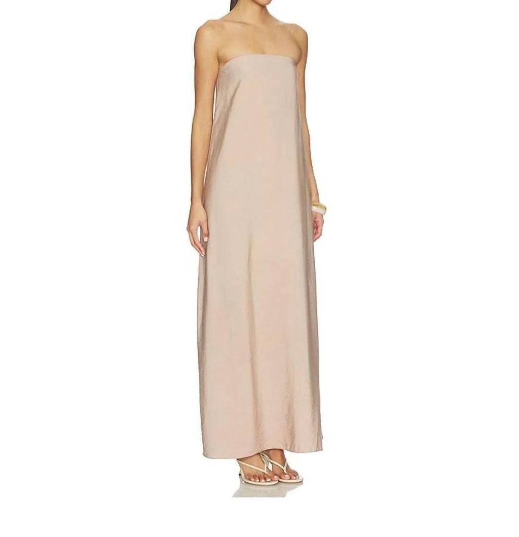 Arden Strapless Maxi Dress In Dune