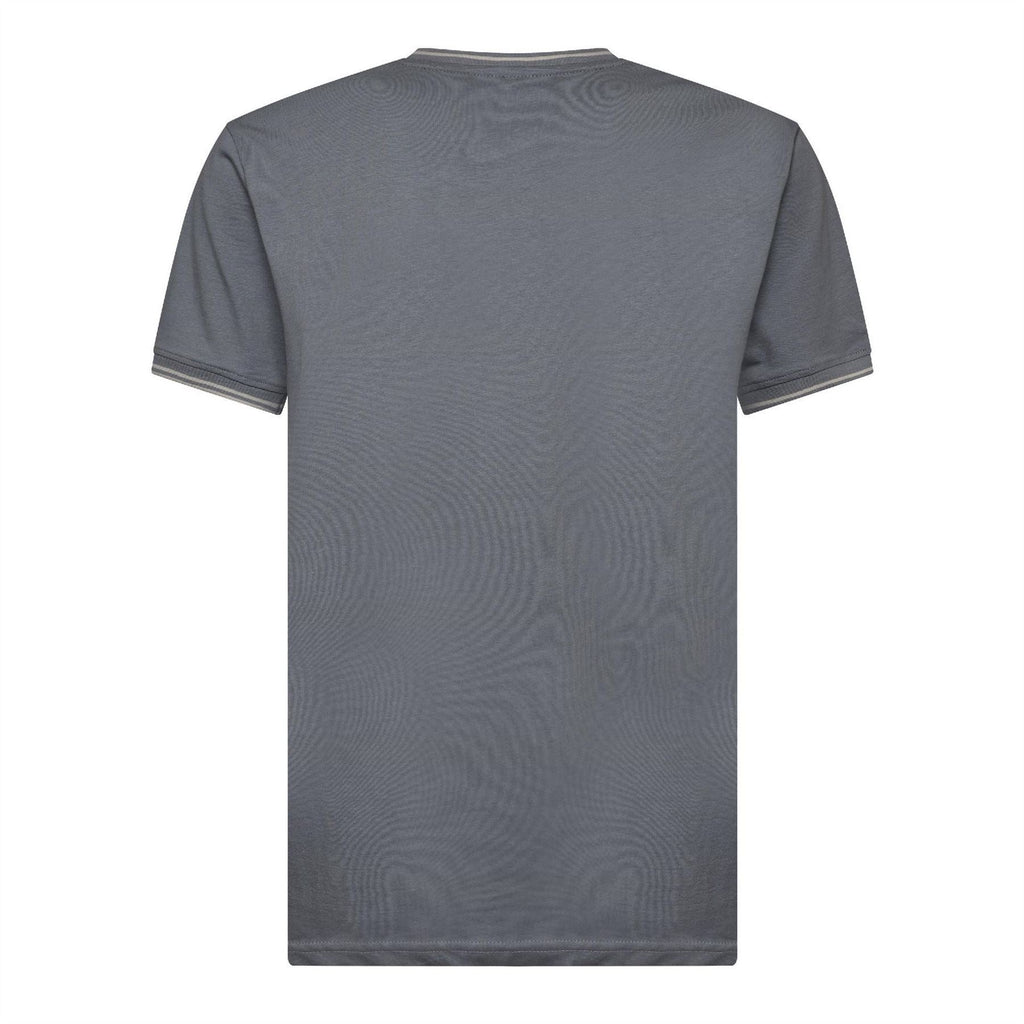 Crosshatch Preece Hem Label Patch Crew Neck Short Sleeve T-Shirt