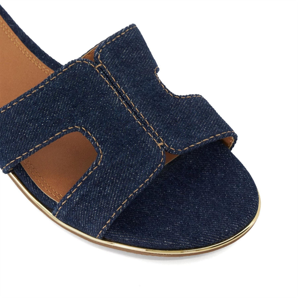 Dune London Lo Loopers Open Toe Flat Slides Sandals