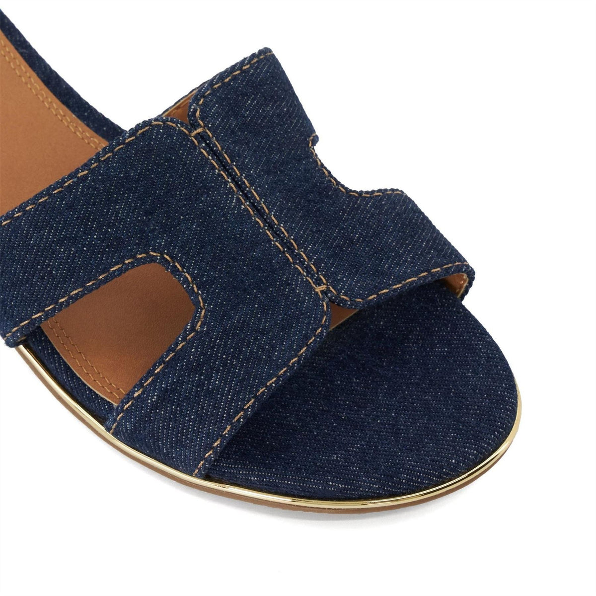 Dune London Lo Loopers Open Toe Flat Slides Sandals