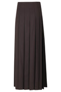 Kilt-Style Long Skirt With Structured Pleats And Buckle Belt