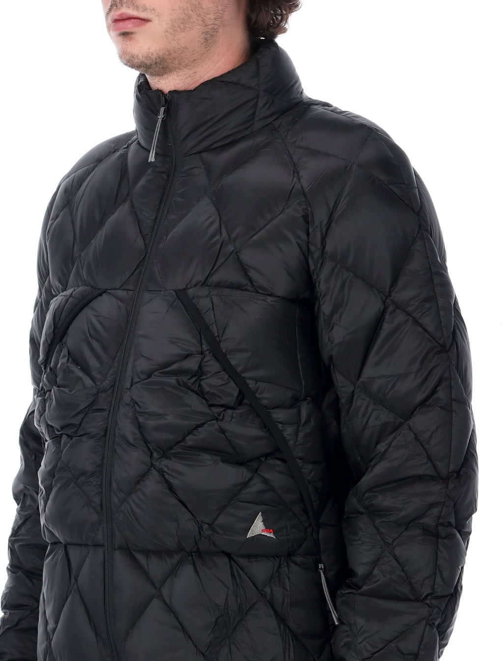 Technical Puffer Jacket With Concealed Hood And Adjustable Hem