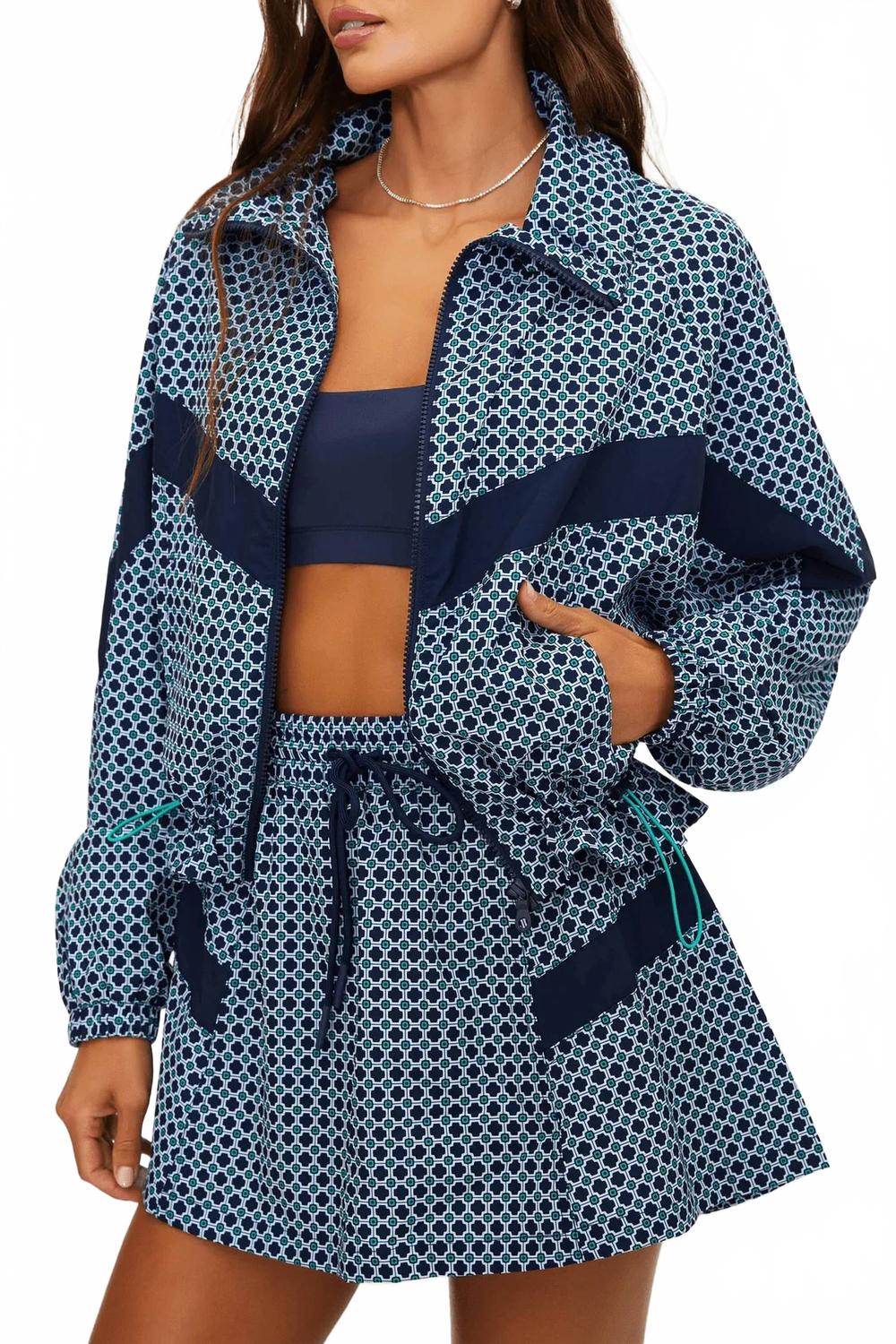 Casen Full Zip Jacket In Twilight Tides Geo