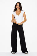 Brushed StretchTerry Foldover Pants