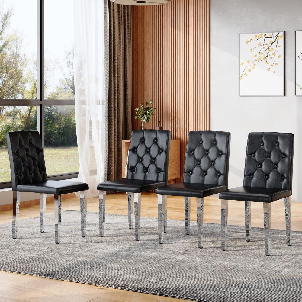 Ergonomic PU Upholstered Dining Chairs