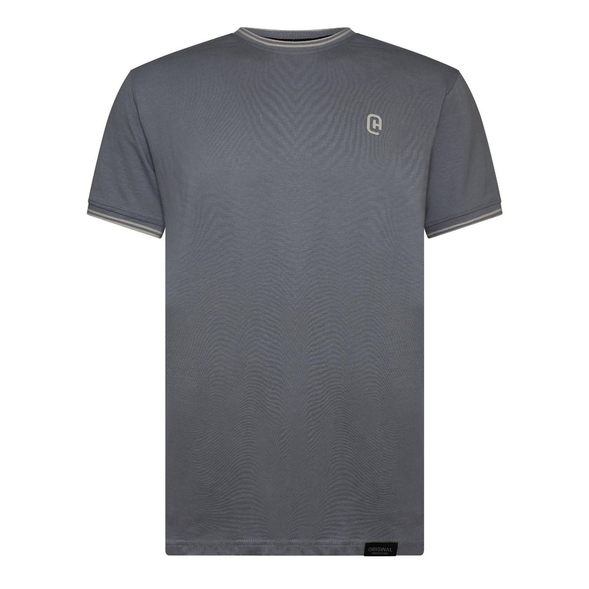 Crosshatch Preece Hem Label Patch Crew Neck Short Sleeve T-Shirt