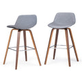 Modern Bentwood Bar Chairs with Upholstered Seats