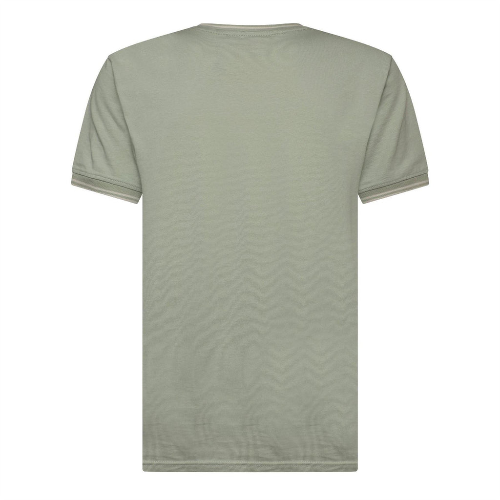 Crosshatch Preece Hem Label Patch Crew Neck Short Sleeve T-Shirt