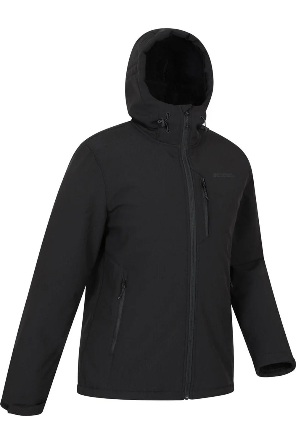 Mountain Warehouse Mens Charleston Faux Fur Lined Soft Shell Jacket