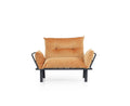Compact Metal Frame Futon Loveseat