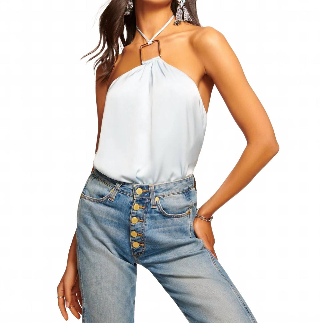 Devin Halter Top In Crystal Blue