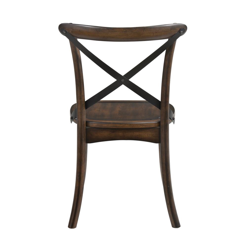 Mid-Century Modern Cross-Back Dining Chair Set of 2