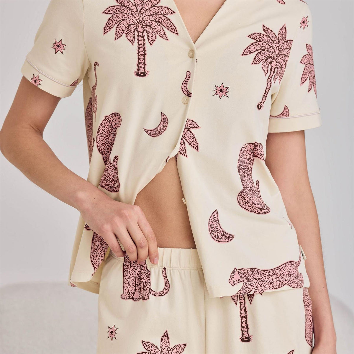 Chelsea Peers Collared Neck Short Sleeve Pyjama Set