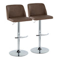Upholstered Counter Stools with Rounded Footrests Set of 2
