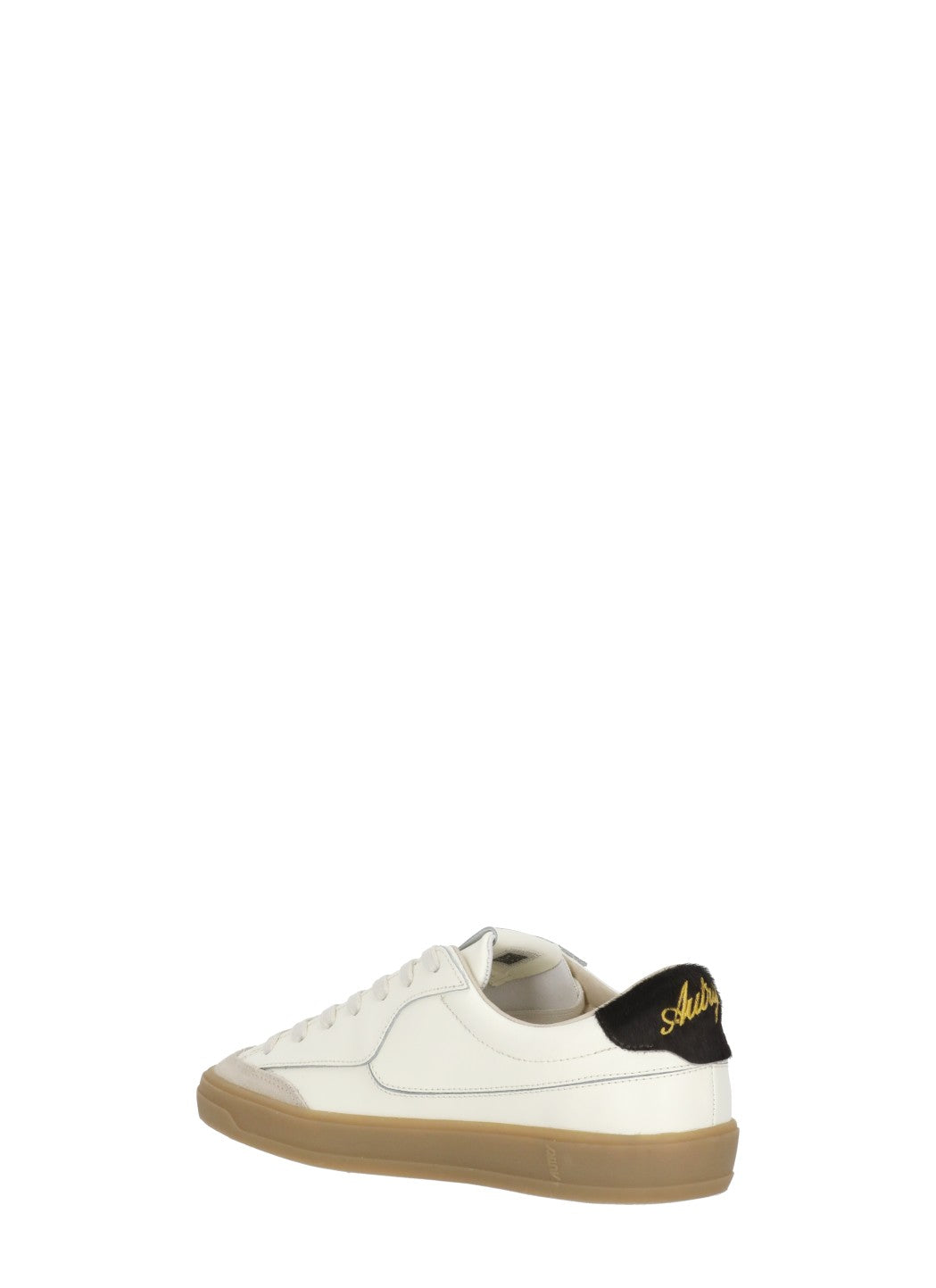 White Windscape Low Suede Leather Low-Top Sneakers